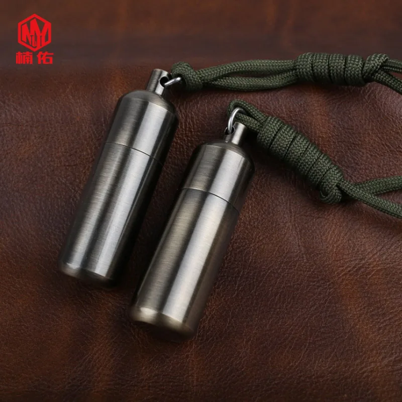 1 шт. латунный герметичный металлический резервуар бутылка для хранения