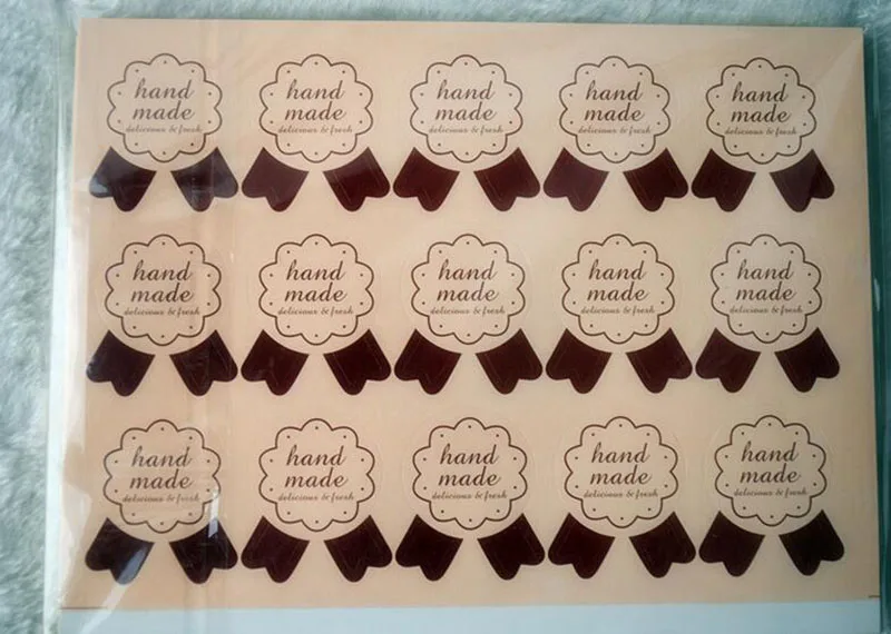 300 шт./лот стильные значки Ручная работа самоклеящиеся наклейки этикетка