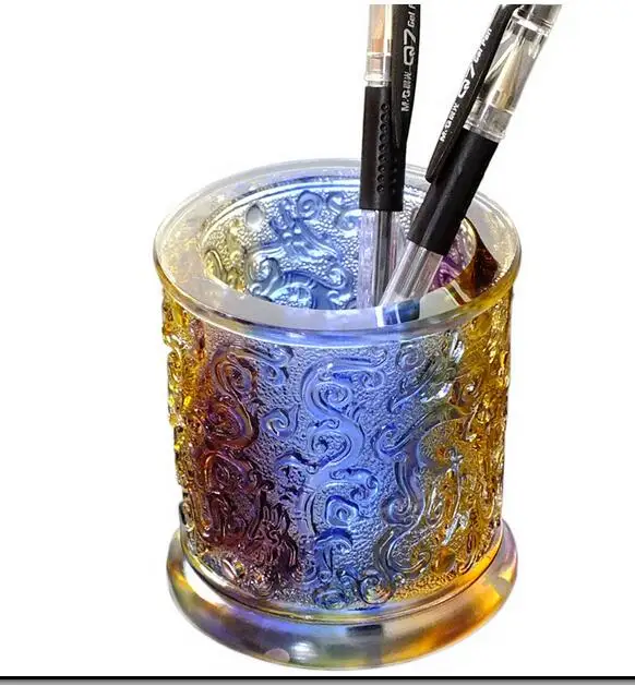 9 см стеклянный держатель для ручек креативный модный Дракон настольное