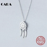 cara new ladies elegant 925 sterling silver chocker necklace sweet dream catcher charm pendant necklace women cara0064