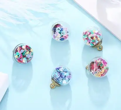 mix 10pcs 10 шт./упак. 15 мм с украшениями в виде сердца, с украшением в виде кристаллов Стекло высоты украшенный шариком Подвеска для браслетов Цепочки и ожерелья украшения для волос аксессуары для рукоделия - Metal color: mix 10pcs