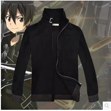 Новый меч искусство онлайн GGO Kirito аниме Kazuto Kirigaya куртка пальто толстая хлопковая