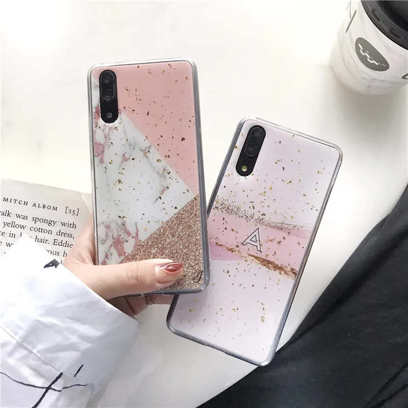 Блеск Мрамор чехол для samsung Galaxy S10 плюс S10e S9 Note 8 9 A9 A7 крышка на силиконовый накладка из мягкого с кольцом-подставкой