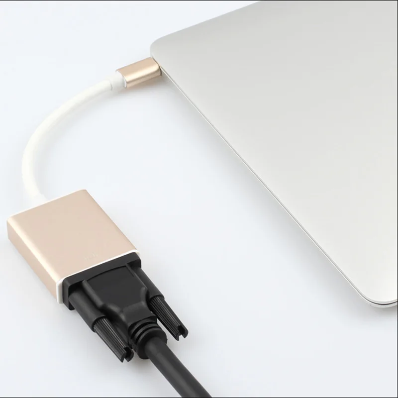 Basix USB C VGA адаптер 3 1 Type Female кабель для нового Macbook 12 дюймов Chromebook Pixel Lumia 950XL|Кабели