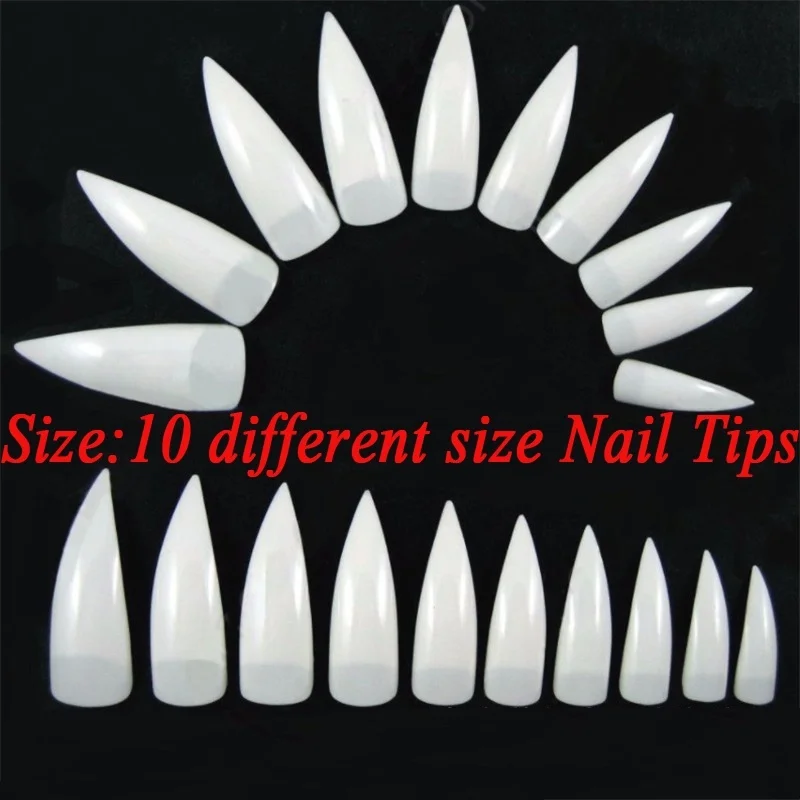 100 шт./компл. акриловые накладные ногти французского типа сделай сам женская