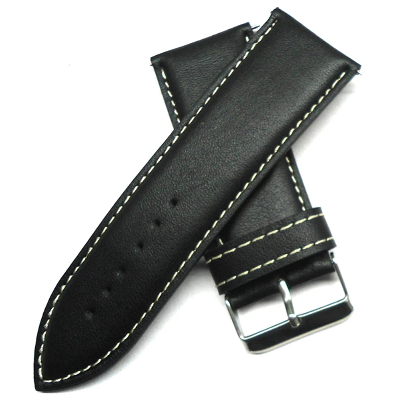 Ремешок для часов 30 мм черный ремешок большого размера в винтажном стиле из