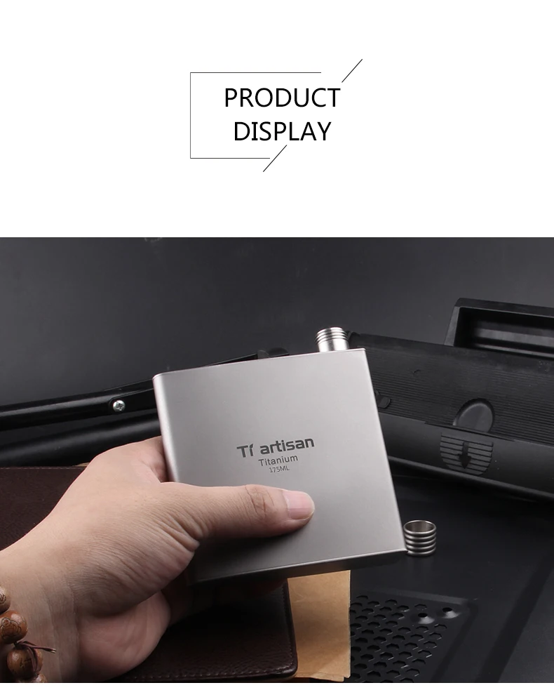 Tiartisan 175 мл наружная портативная титановая винная фляжка кружки винного цвета для путешествий Сверхлегкий Флагон для путешествий посуда для напитков Ta8602Ti