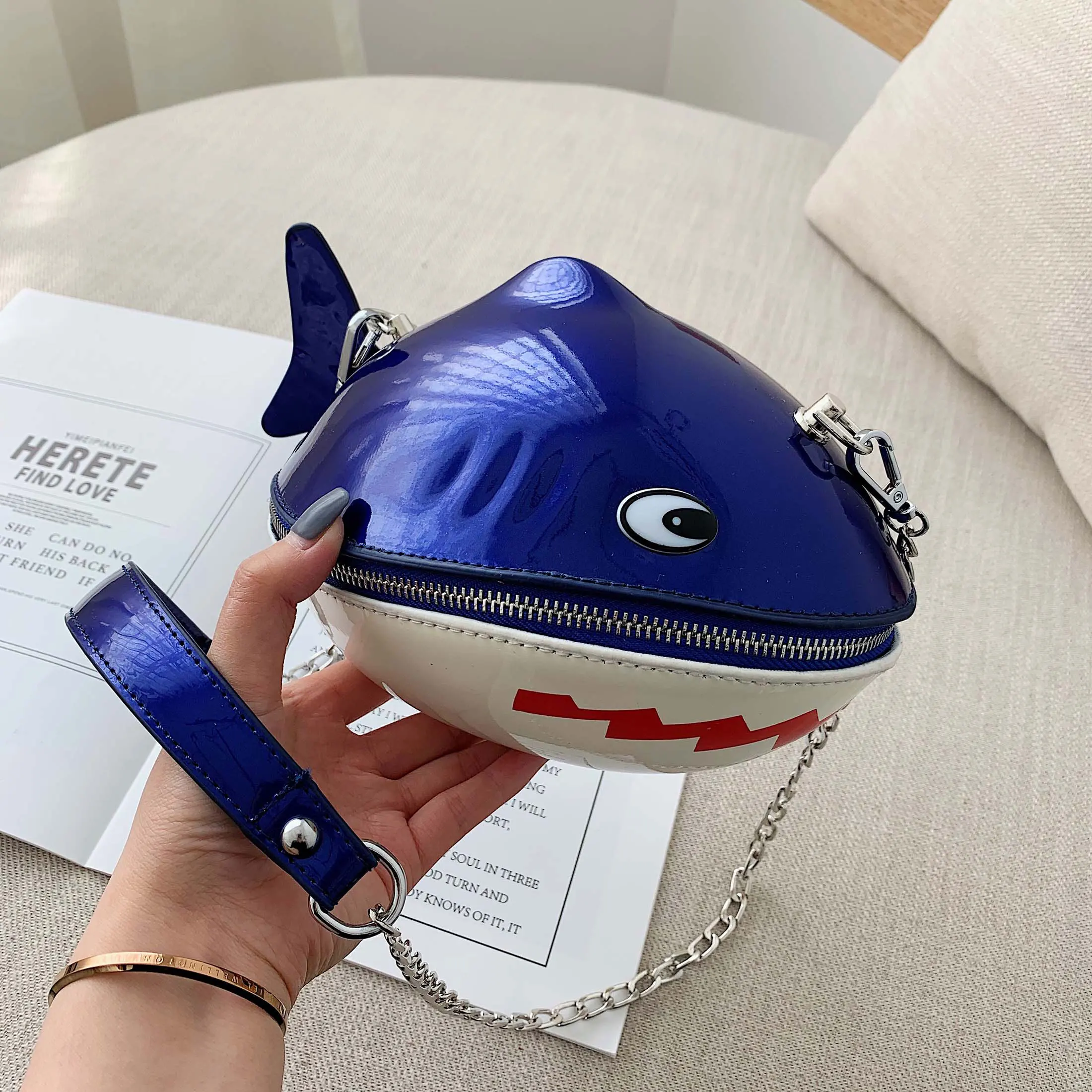 Женская сумка-мессенджер из искусственной кожи Shark дизайнерская сумка через