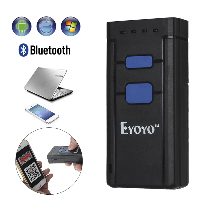 Портативный мини Bluetooth 4 0 беспроводной 1D сканер штрих кода совместимый с Windows IOS