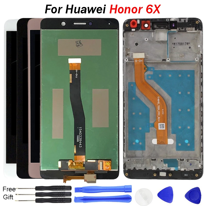 Для Huawei Honor 6X ЖК дисплей сенсорный экран с рамкой BLN L21 бесплатные инструменты для