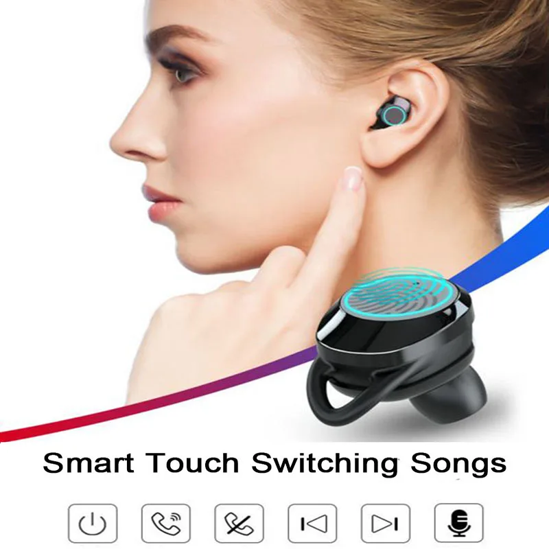YULUBU G02 5 0 Bluetooth стерео наушники Беспроводной IPX7 Водонепроницаемый сенсорный