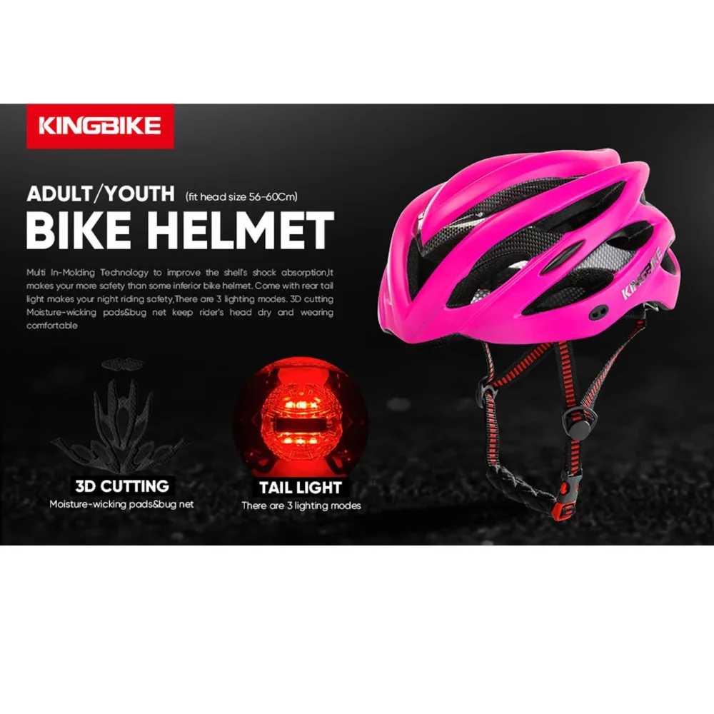 KINGBIKE велосипедные шлемы, велосипедный шлем для женщин и мужчин, светодиодный велосипедный шлем с подсветкой, велосипедный шлем abus cascos de ciclismo casque cyclisme
