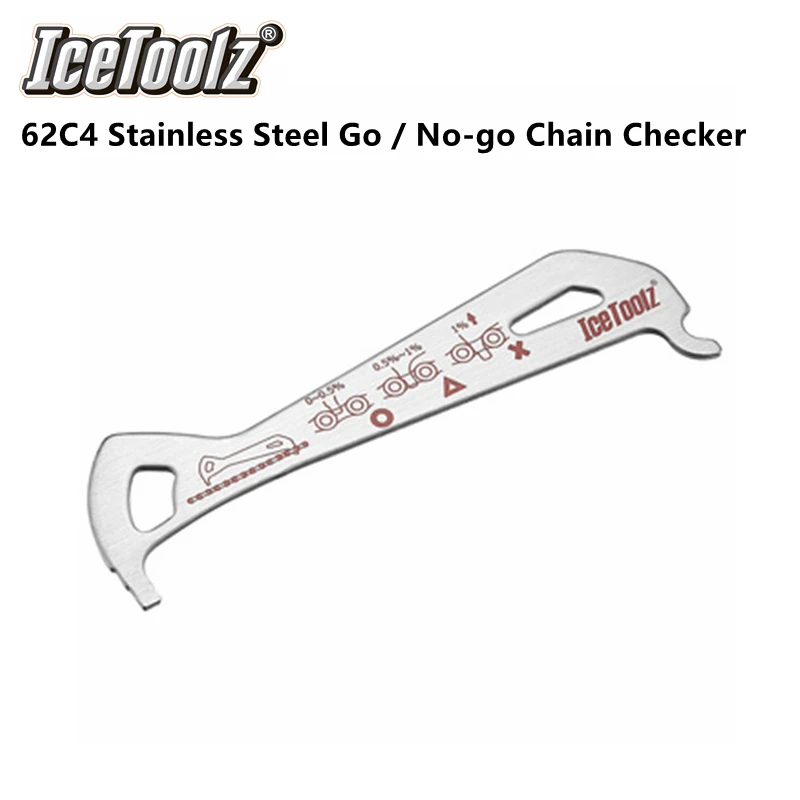 Набор инструментов для ремонта велосипедов IceToolz 62C4 нержавеющая сталь Go / No go|chain