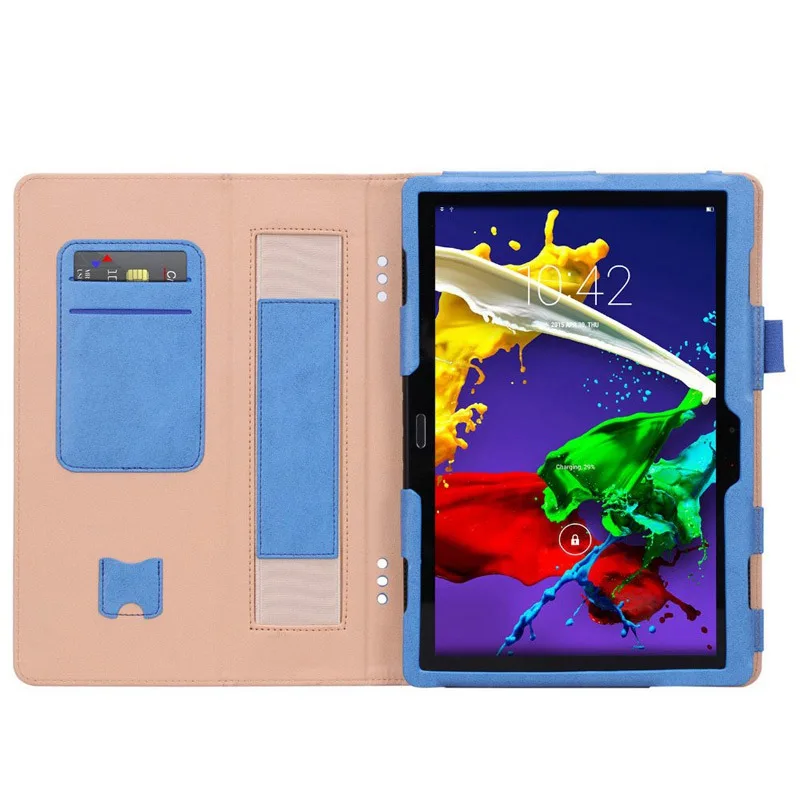 Чехол-подставка из искусственной кожи для lenovo Tab M10 TB-X605F, чехол-подставка для планшета M10 X605 10,1 дюймов, Чехол+ пленка