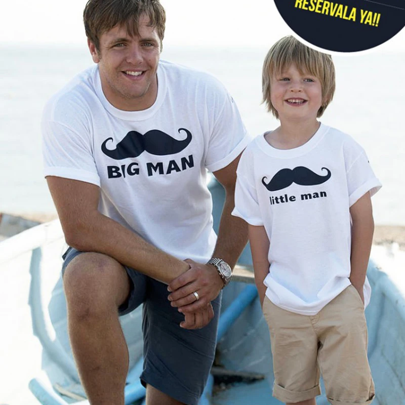 Family T Shirt Matching Clothes Father Son Summer Parent-child Outfits Fashion Big Man Little Daddy | Мать и ребенок