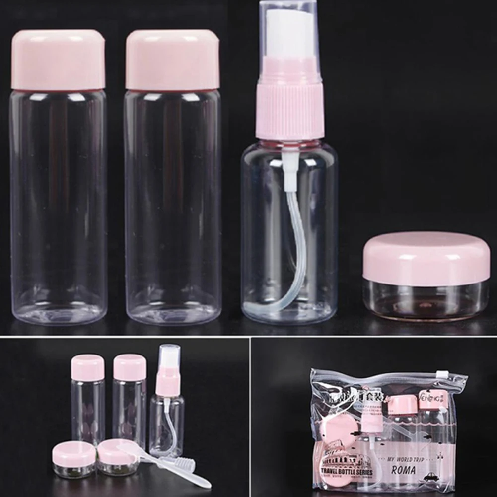 7 шт. набор косметических бутылок для путешествий Набор пустых крем ухода за