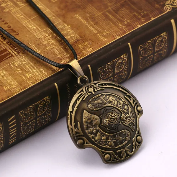 Кулон HSIC Game Dota 2 Model эмалированное ожерелье DOTA Roshan Shield коричневые подвески для