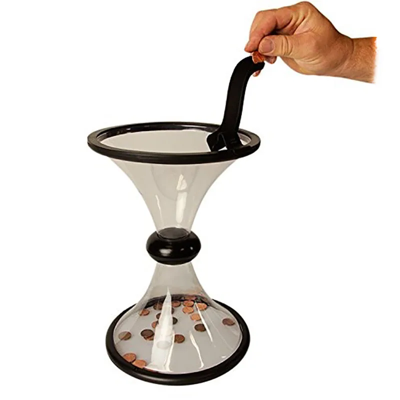 Вихревая банка креативная прозрачная пластиковая Копилка безопасная