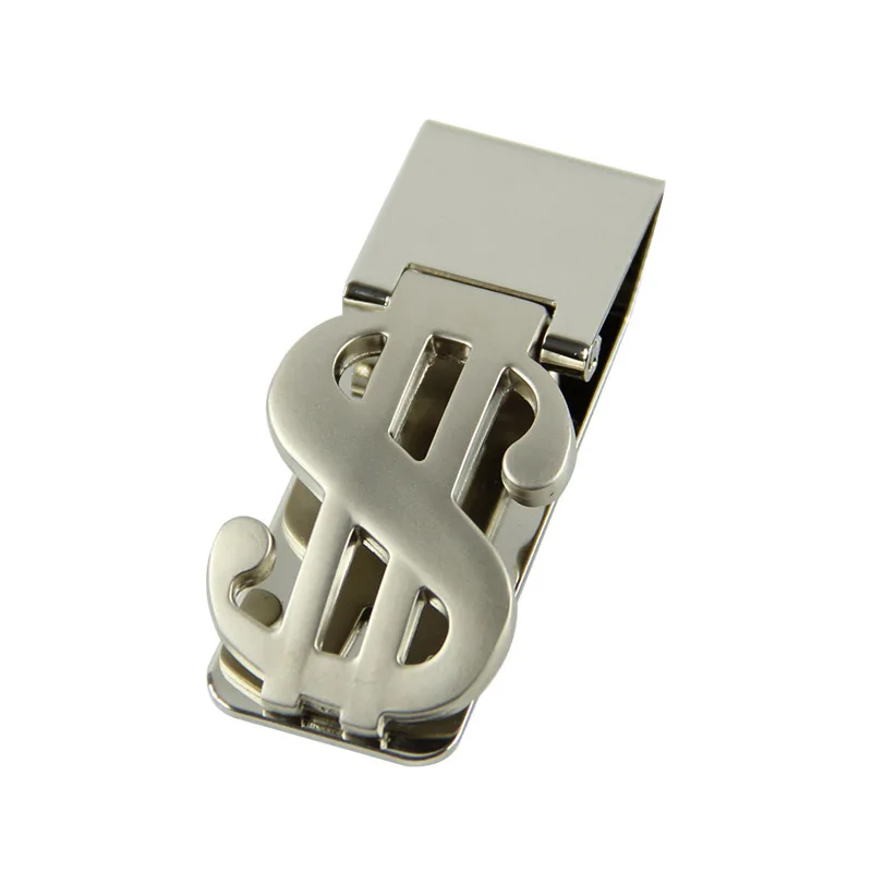 

1PC High Quality Stainless Steel Metal Money Clip Fashion Simple Silver Dollar Cash Clamp Holder Wallet for Men Women