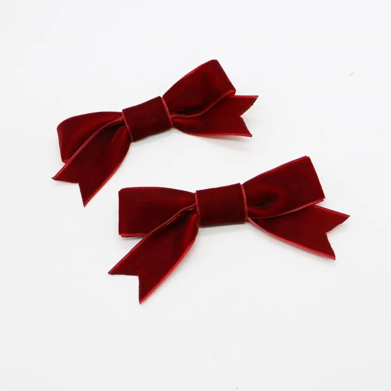 2 pairs-4pcs 4 шт. новые бархатные заколки для волос с бантиком, модные заколки для волос с бантиком для женщин и девочек, милые аксессуары для волос, заколки для волос с бантиком - Цвет: 2 pairs-4pcs