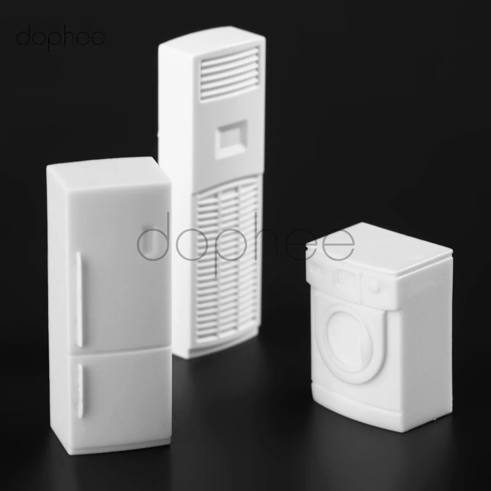 Dophee 10 комплектов белая пластиковая модель стиральной машины + холодильника
