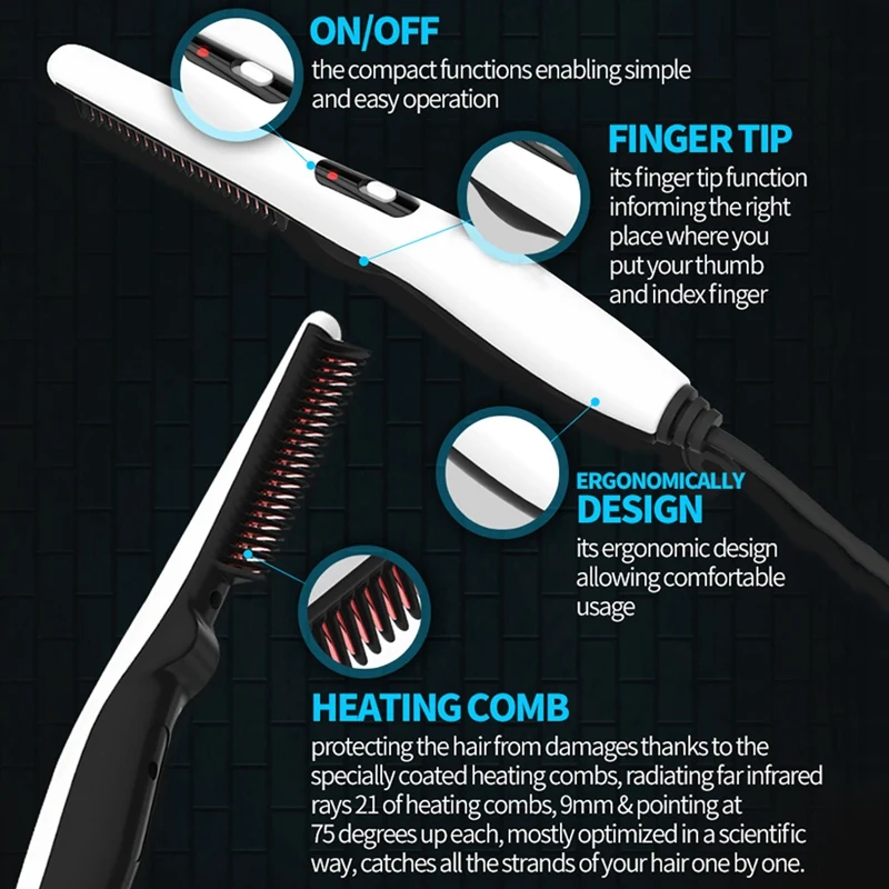 Мужской расчесыватель для выпрямления бороды и увлажнения волос.