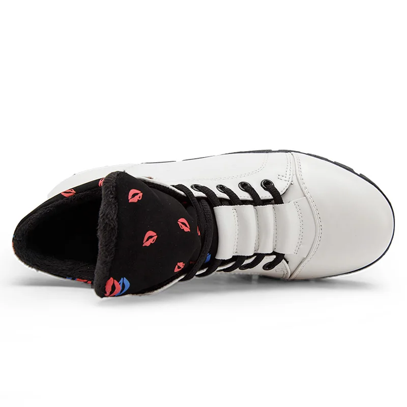 EOFK/женские ботинки Зимние Женские Теплые ботильоны с мехом Кожаные высокие