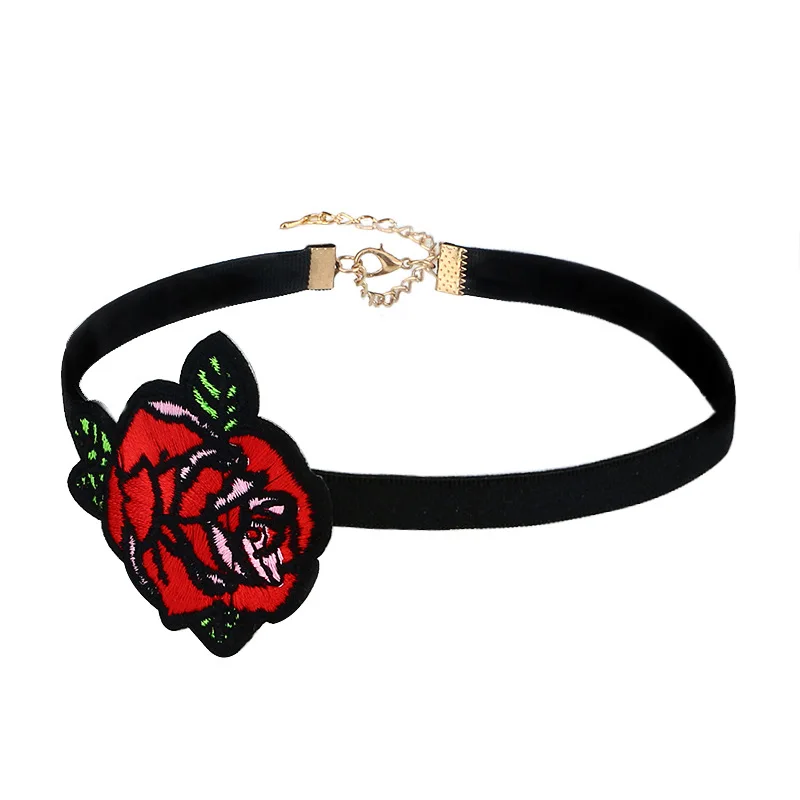 Мода цветок Форма Классический для женщин Jewelry черные Чокеры цепочки и ожерелья s