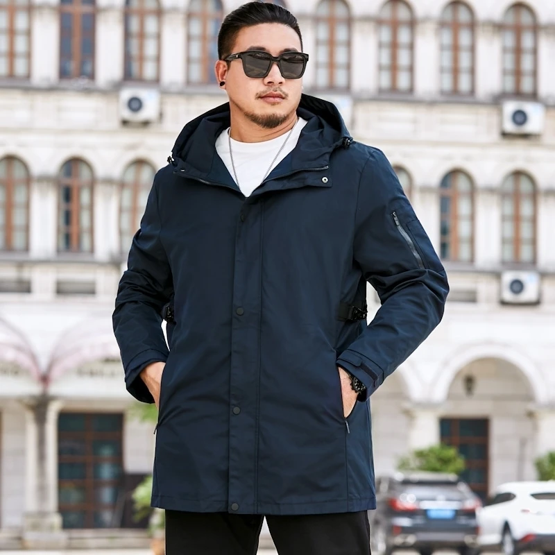 Плюс размер 8XL 7XL новая весенне-осенняя мужская модная верхняя одежда ветровка
