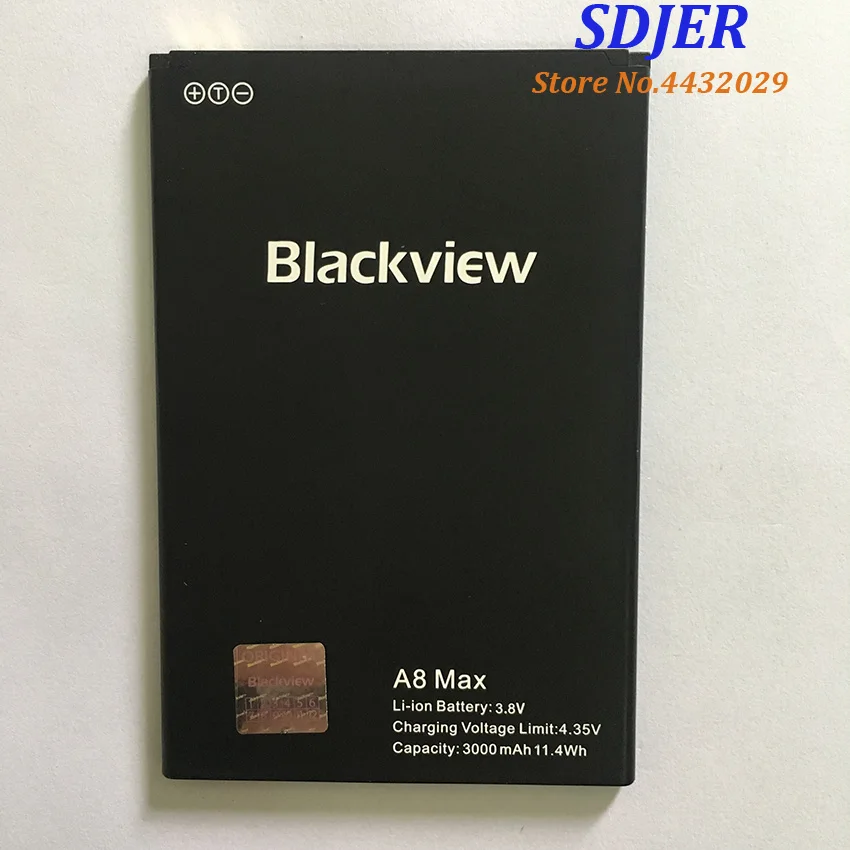 100% Новый оригинальный Blackview A8 Max 3000 мАч литий ионная аккумуляторная батарея