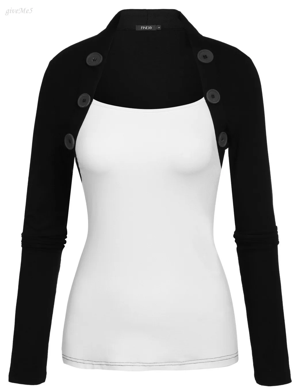 Женский стиль болеро лоскутные футболки с длинными рукавами модные повседневные