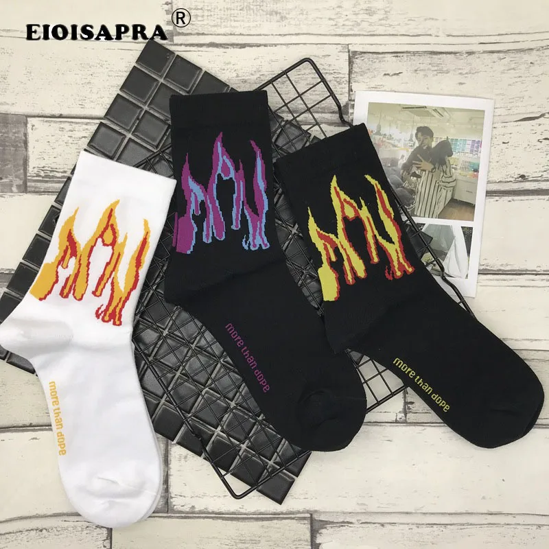 

Hit Blaze Short Happy Socks Flame Unisex Lovers Hip Hop Funny Socks Pretty 4 Color Trendsetter Harajuku Calcetines Hombre Sox