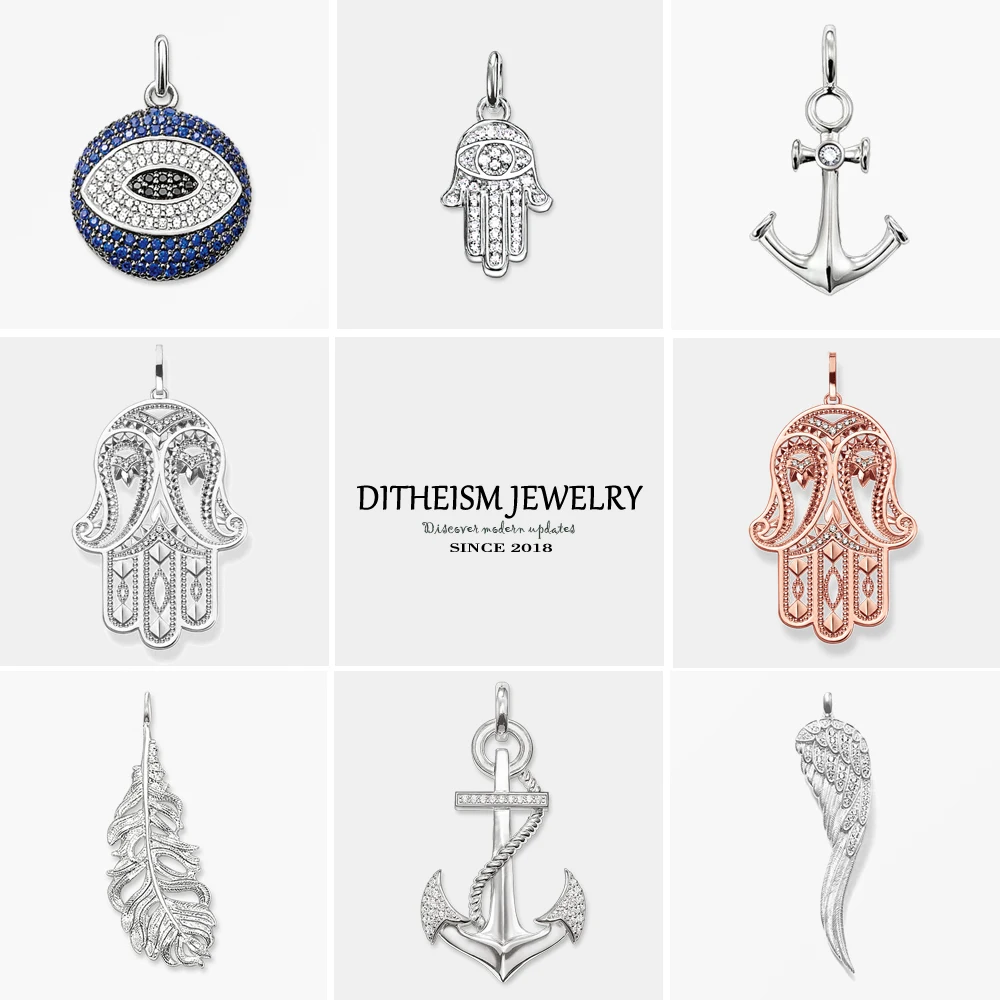 Кулон Рука Фатимы из стерлингового серебра 2018 пробы с бусинами|f pendant|beads pendantkarma