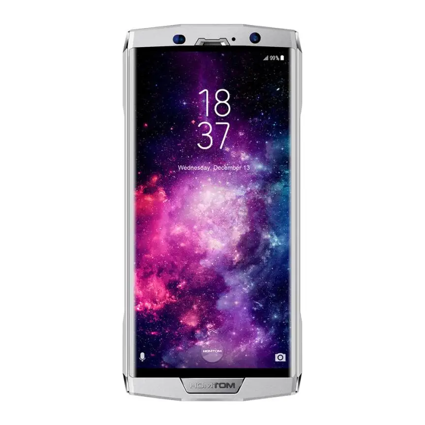 Silver HOMTOM HT70 6,0 ''ультратонкий MT6750T Восьмиядерный 4G+ 64G 4G разблокированный смартфон с сенсорным экраном gps Bluetooth Wi-Fi адаптер для ЕС и США - Цвет: Silver