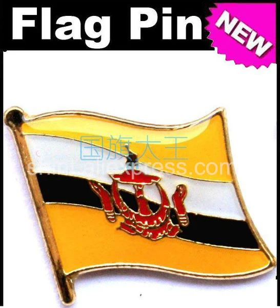 

Lapel Pins Brunei Flag Pins All Over The World Badge Emblem Country State Pins