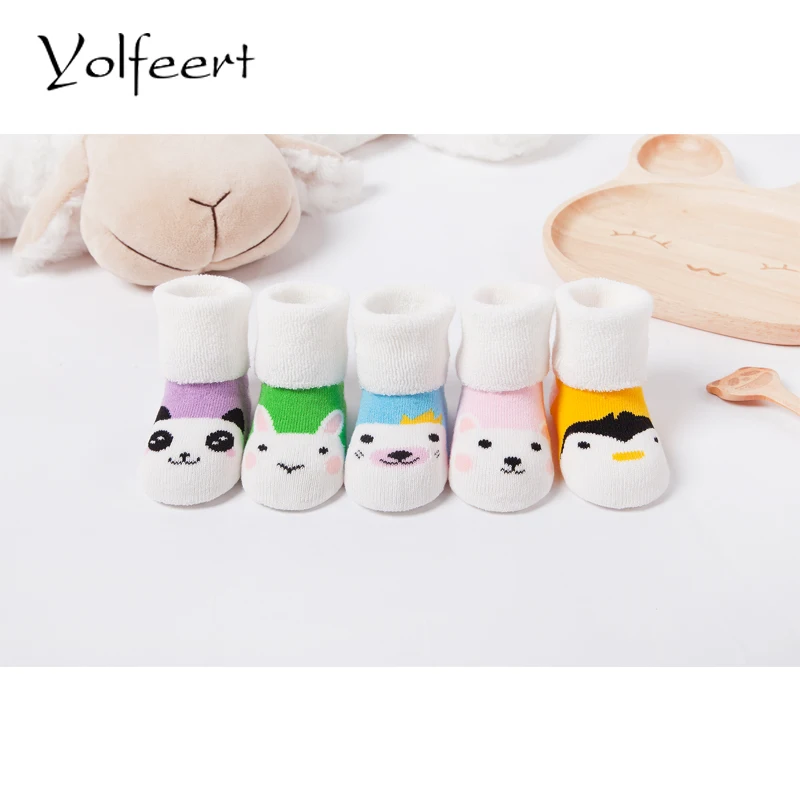 1 Pair /Lot Winter Autumn Newborn Baby Girls Boys Kids Socks Infant Striped Terry Warm Slippers For 0-3Y SK028 | Детская одежда и