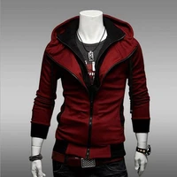 spring autumn new mens sweatshirt coat solid cotton v neck zipper slim hoodies casual fashion casual male clothing sell well