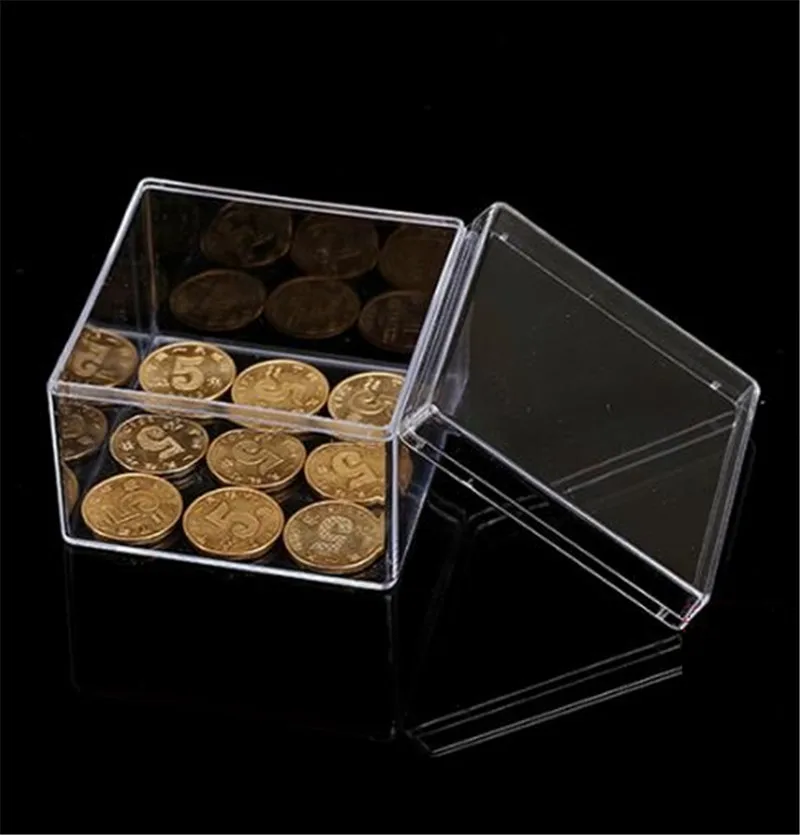thick Plastic Box Small PS Storage Mini Collection Container Case Transparent Clear Display Boxes transparent | Дом и сад