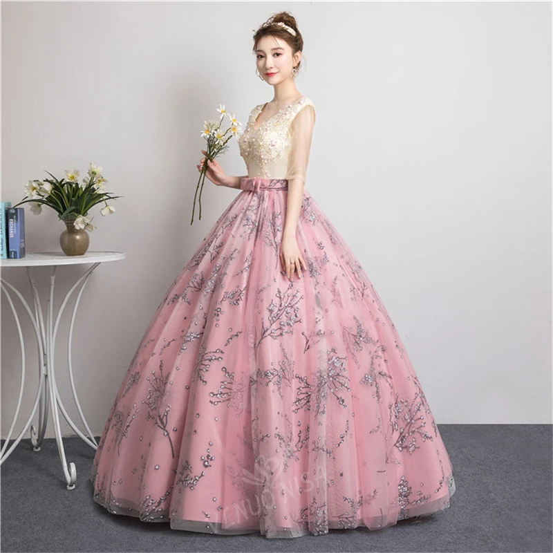 Robe De Soiree высокого Класс v-образный вырез длинное вечернее платье отделка из бус с аппликацией в виде бантика бальное платье Выходные туфли на выпускной бал сольное исполнение платье для приема 35