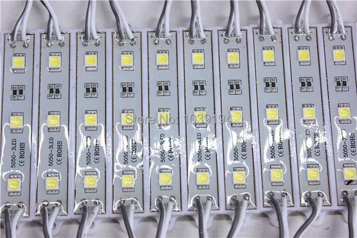 200 шт. 5050 3 светодиодных модуля белый водонепроницаемый DC12V LED Канал Буквы высокой