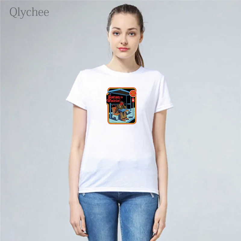 Женская футболка с принтом рождественских букв Qlychee женская круглым вырезом и