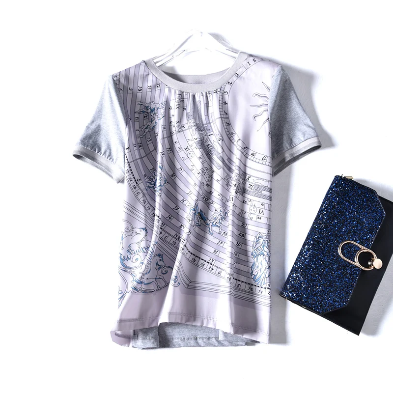 Женская хлопковая футболка с коротким рукавом летняя маленькая без подкладки |