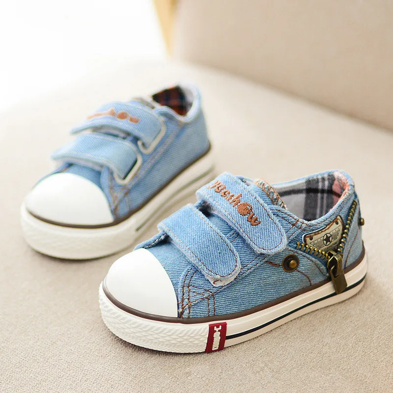 Новинка 2017 Детская парусиновая обувь модные кроссовки джинсовые YS661|children canvas