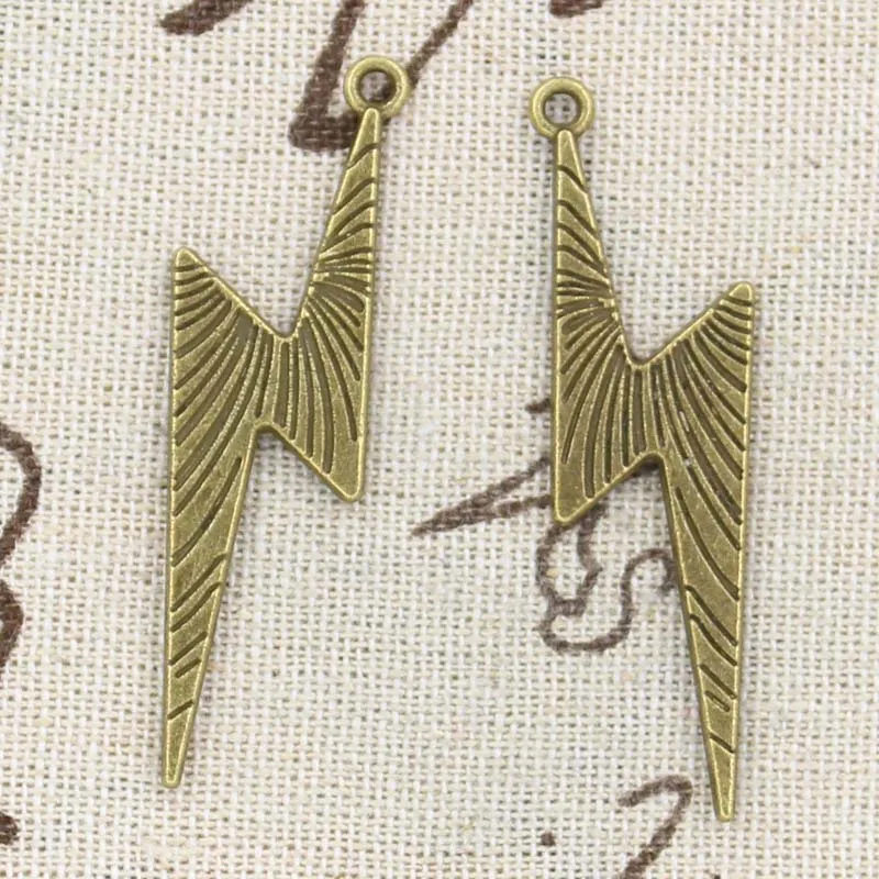6pcs Charms Fulmination Lightning Bolt 54x13mm Antique Making Pendant fit Vintage Tibetan Bronze Silver color DIY Handmade |