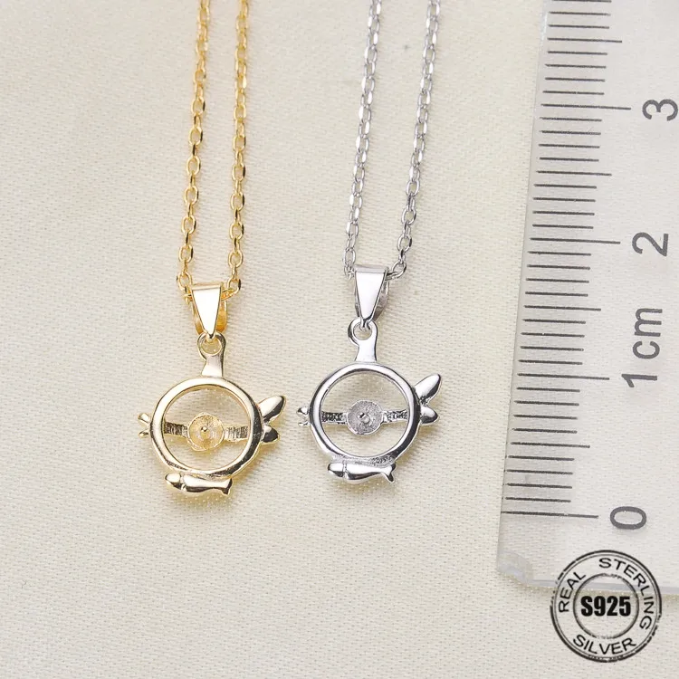 

Necklace Pendant Findings S925 Sterling Silver Necklace Chain Settings Jewelry Parts Fittings Jewelry Making Charm Accessories