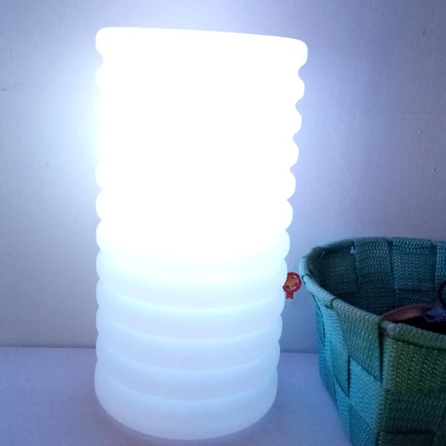 

D11*H20cm Hanging Cylinder Night Lights Dimmable Bedside Lamp with Rechargeable Battery 8 Brightness & 16 RGB Colours Remote 1pc