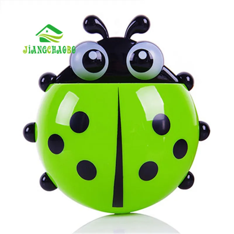 

Creative Cute Ladybug Toothbrush Rack Wall Suction Cartoon Sucker Toothbrush Holder Bathroom Sets Household Items
