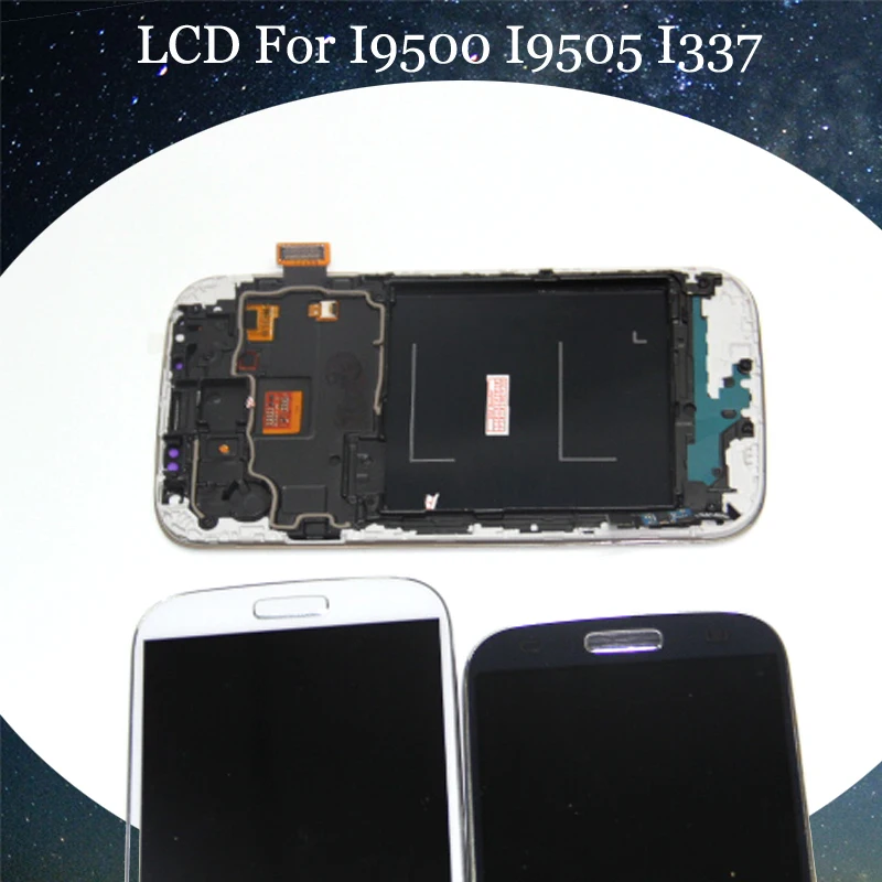 ЖК дисплей для Samsung Galaxy S4 GT i9500 i9505 i337 сенсорный экран дигитайзер в сборе с рамкой