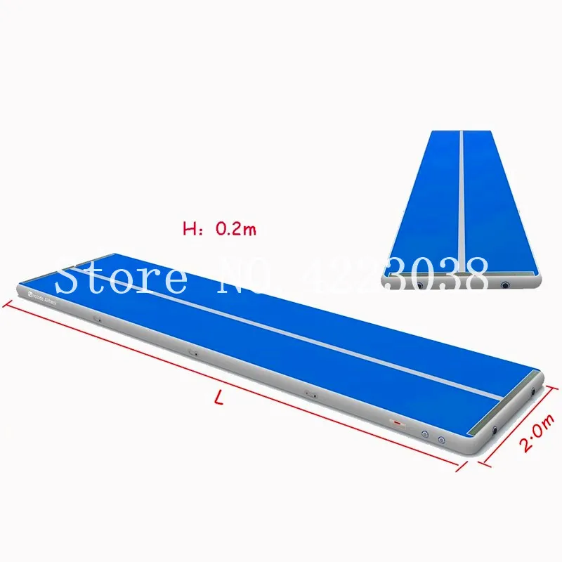 Скидка Бесплатная доставка 8*2*0,2 M воздушная дорожка Коврик Надувной гимнастика Airtrack с насосом для продажи