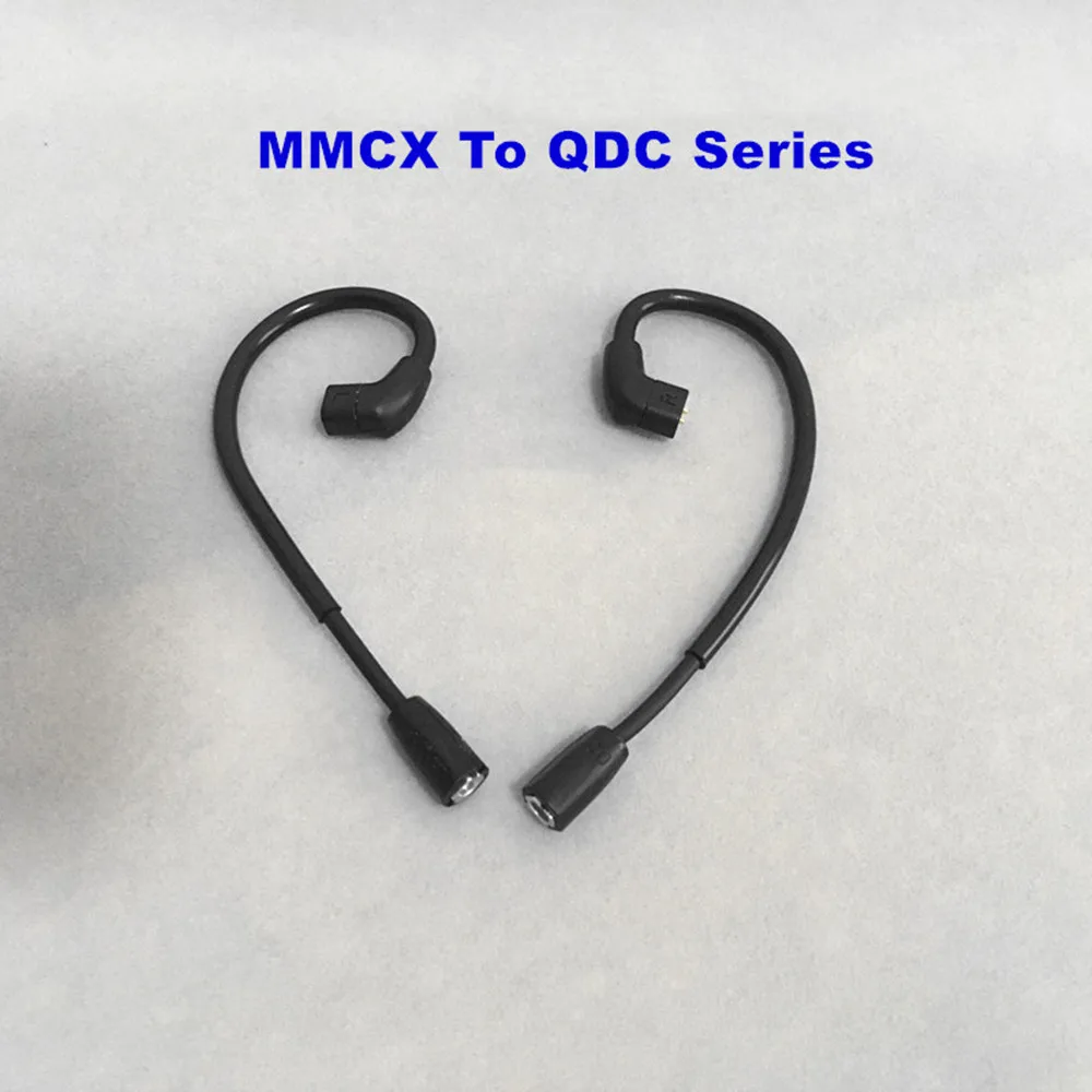 MMCX Женский до 2Pin 0,78 мм IM04 IE80 A2DC QDC MMCX Мужской наушник гарнитура кабель адаптер кабель Наушники Аксессуары Для Shure IE80 - Цвет: Black MMCX TO QDC